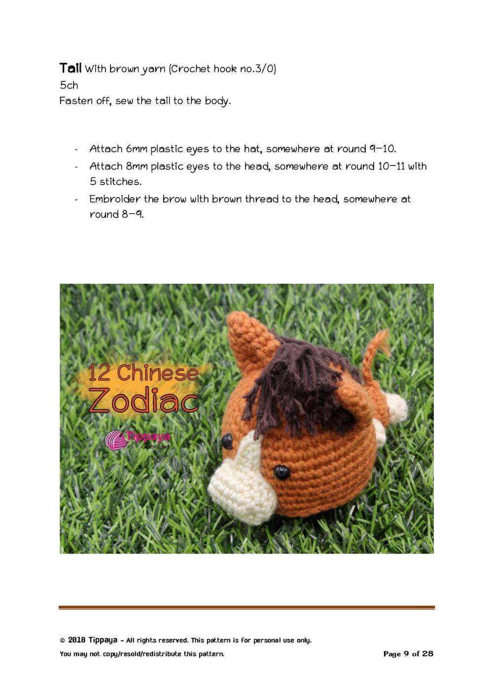 Chinese Zodiac Series 2 crochet pattern