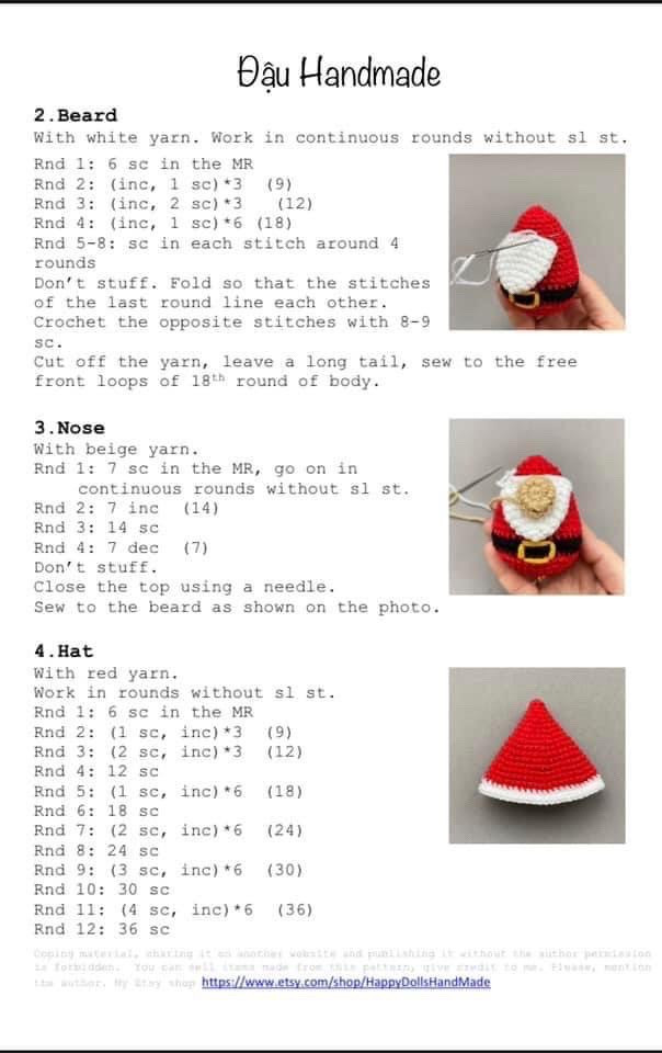 christmas gnomes ornaments crochet pattern