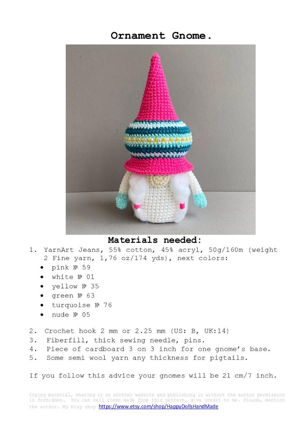 Christmas SET Gnomes  crochet pattern