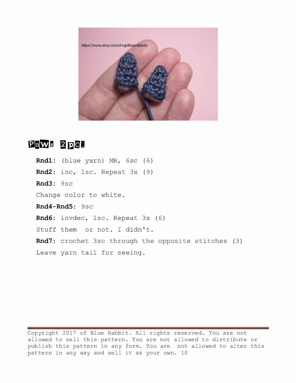 Chubby Yeti crochet pattern Made by Blue Rabbit