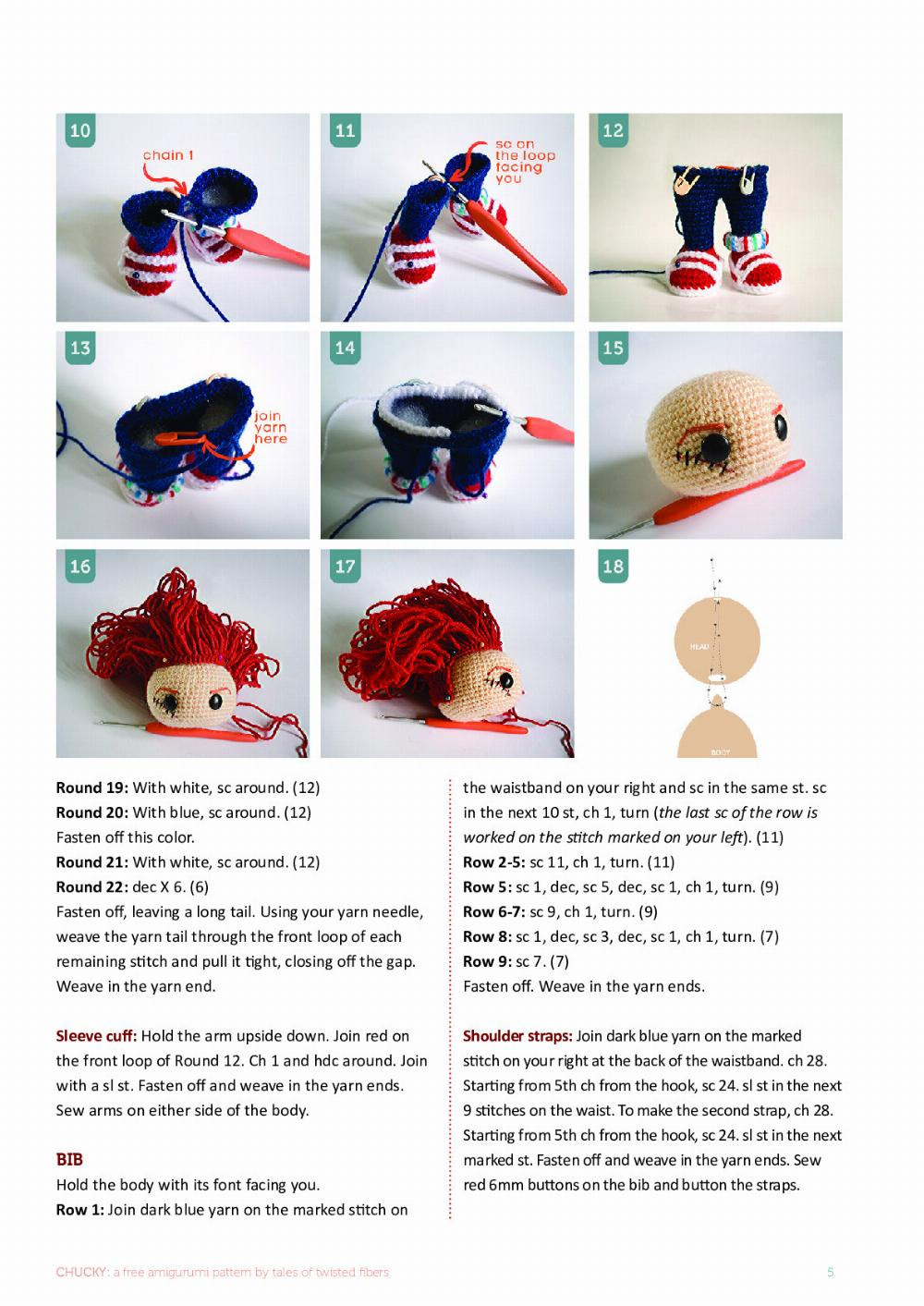 CHUCKY crochet pattern