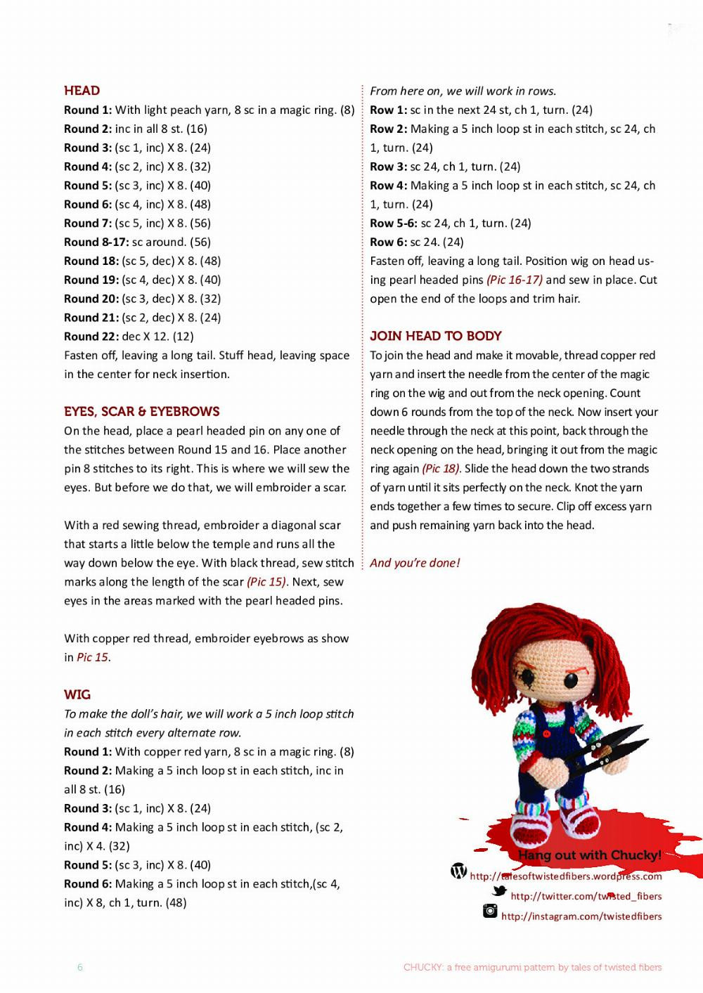 CHUCKY crochet pattern