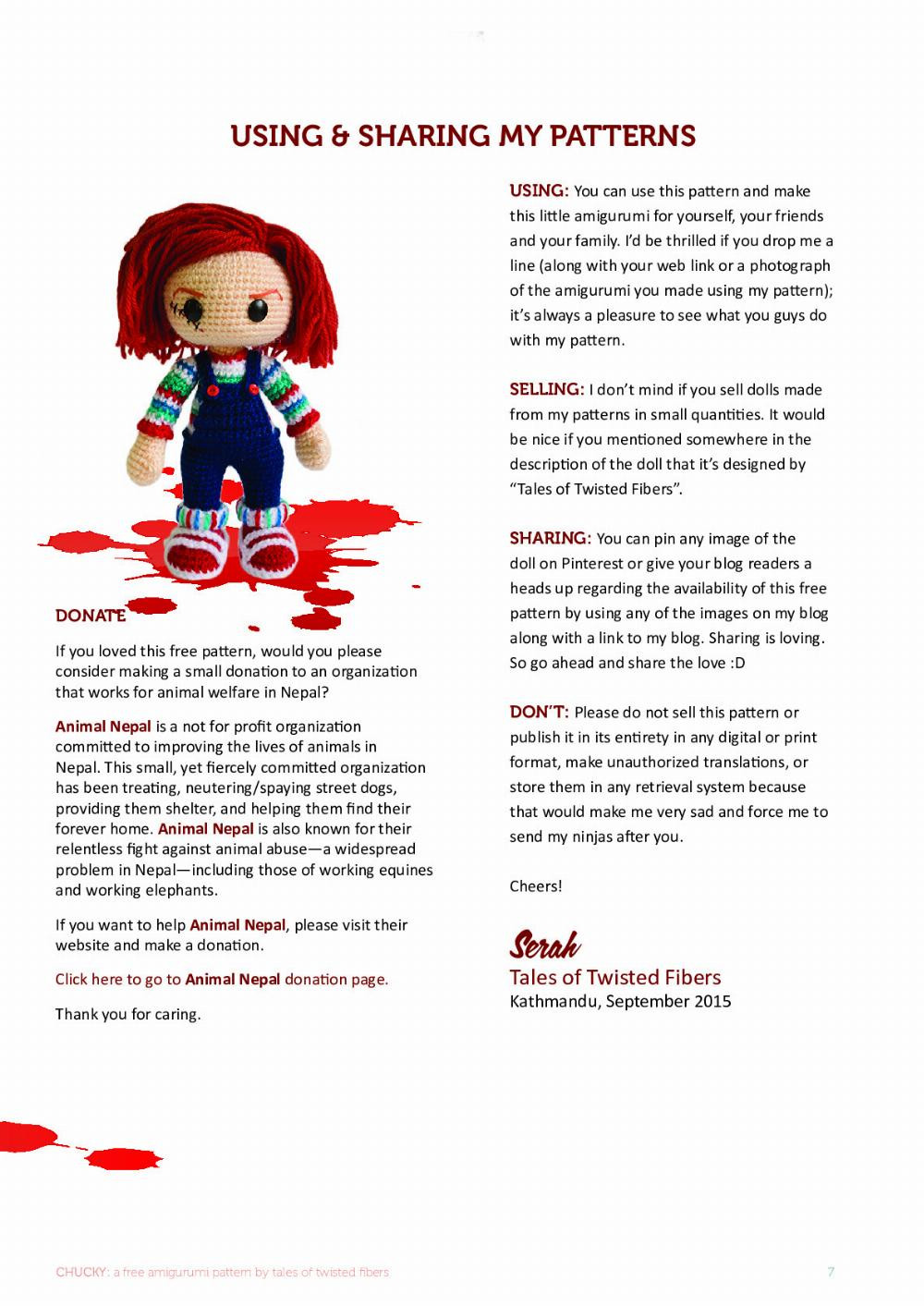 CHUCKY crochet pattern