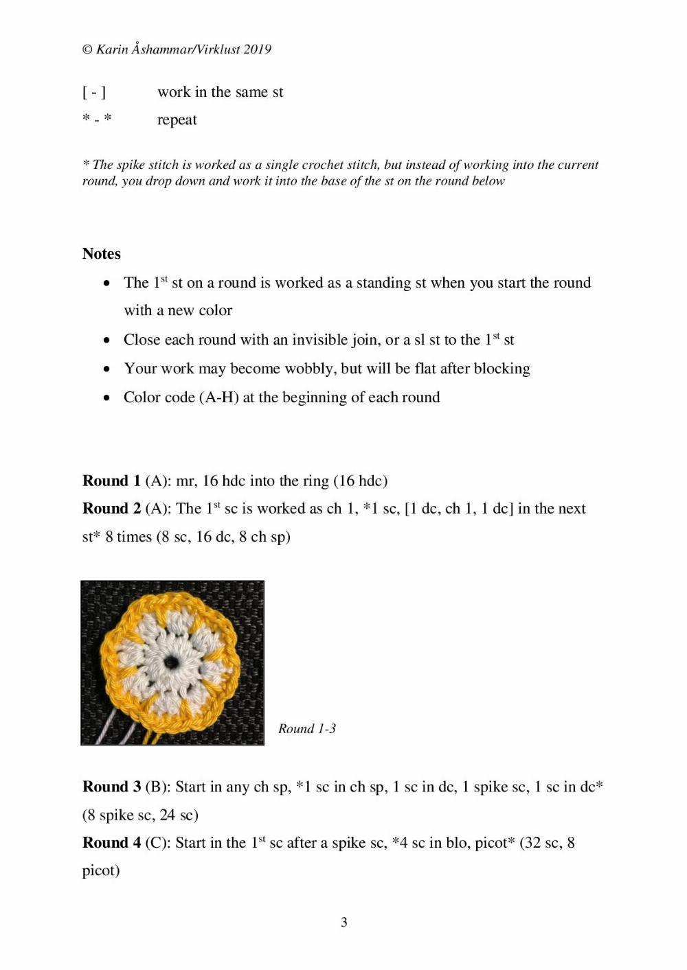 citrus mandala crochet pattern