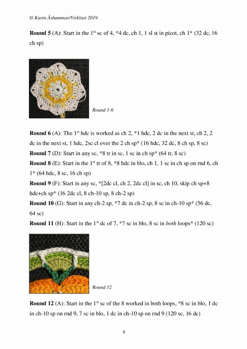 citrus mandala crochet pattern