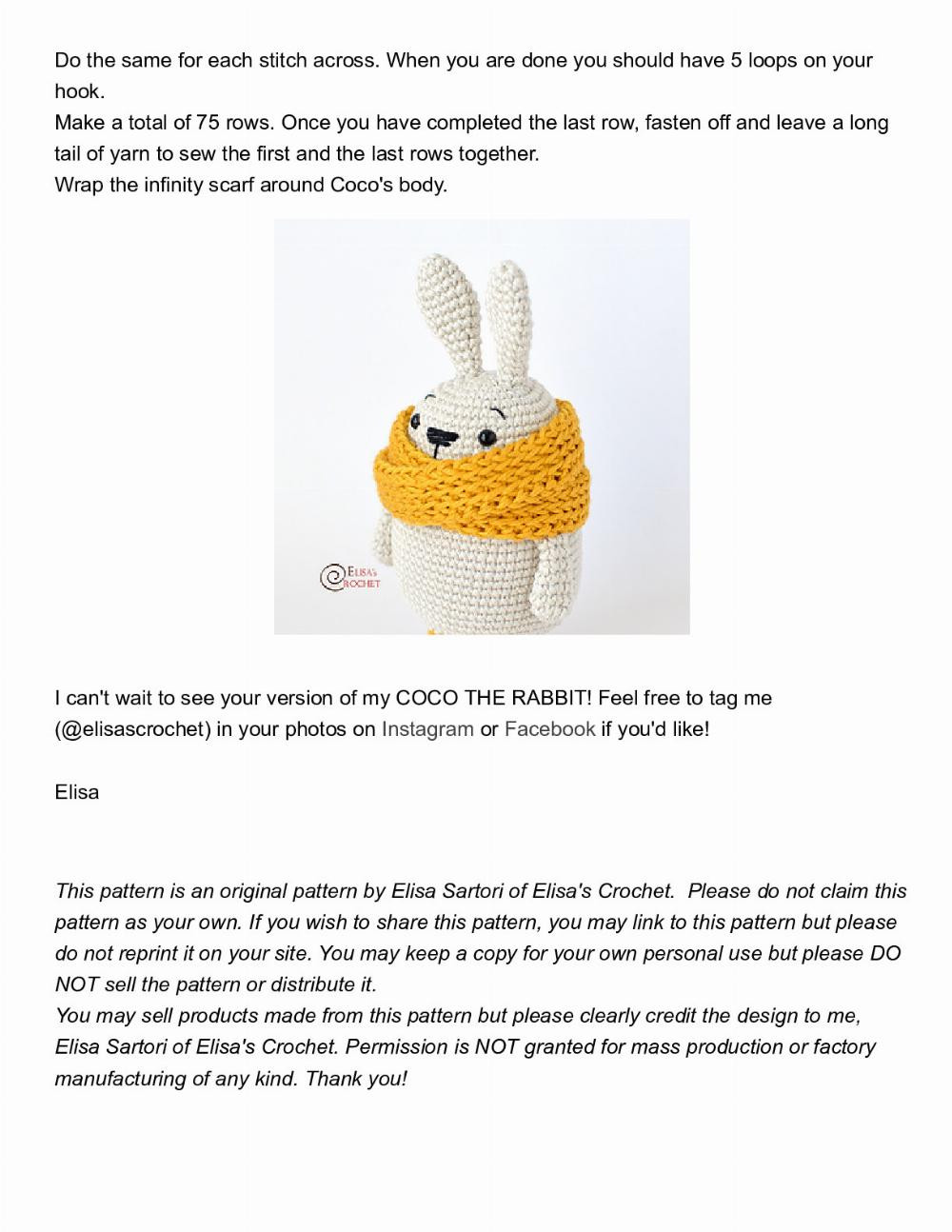 Coco the Rabbit Free Crochet Pattern