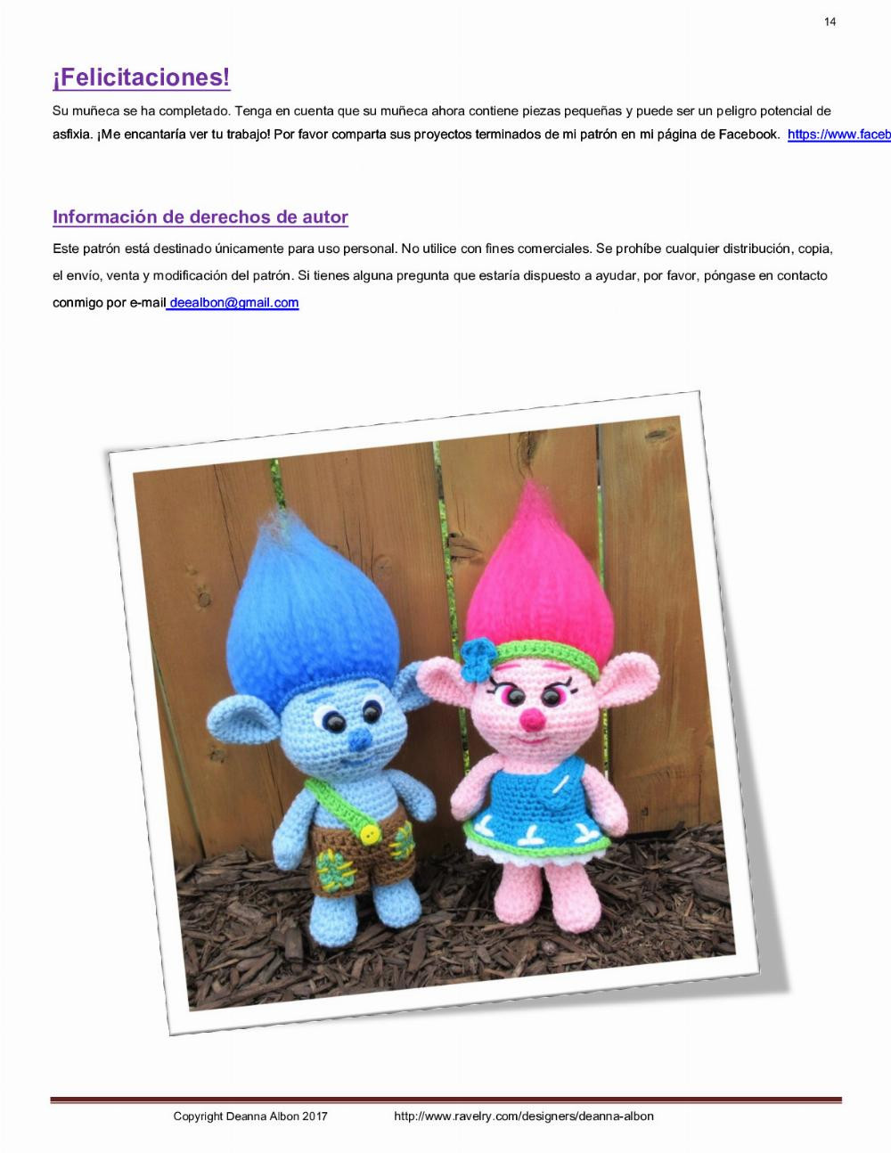 Cómo tejer muñecas Poppy y Branch de Trolls a crochet