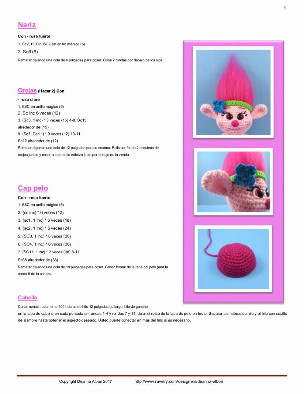 Cómo tejer muñecas Poppy y Branch de Trolls a crochet