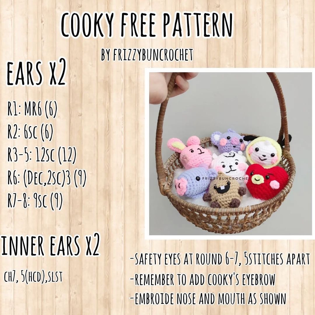 cooky keychain free pattern