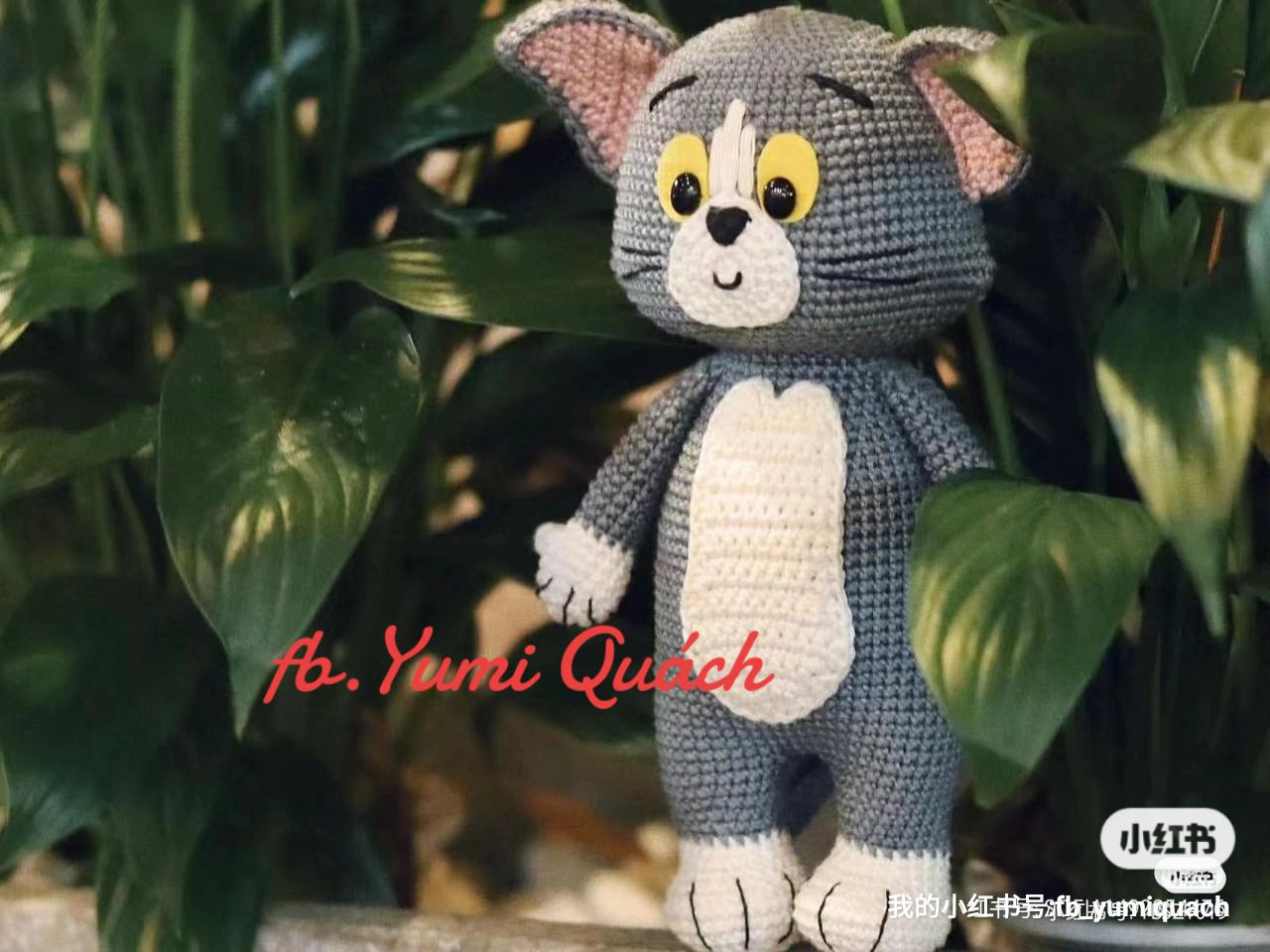 Crochet cat, shrimp and jerry mouse pattern