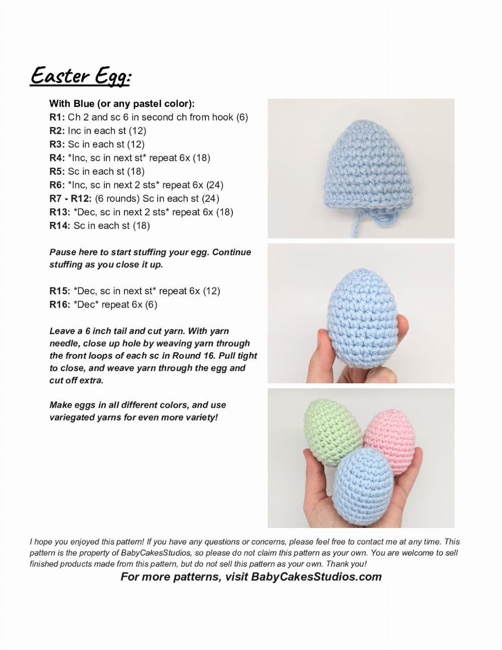 Crochet Easter Egg Pattern