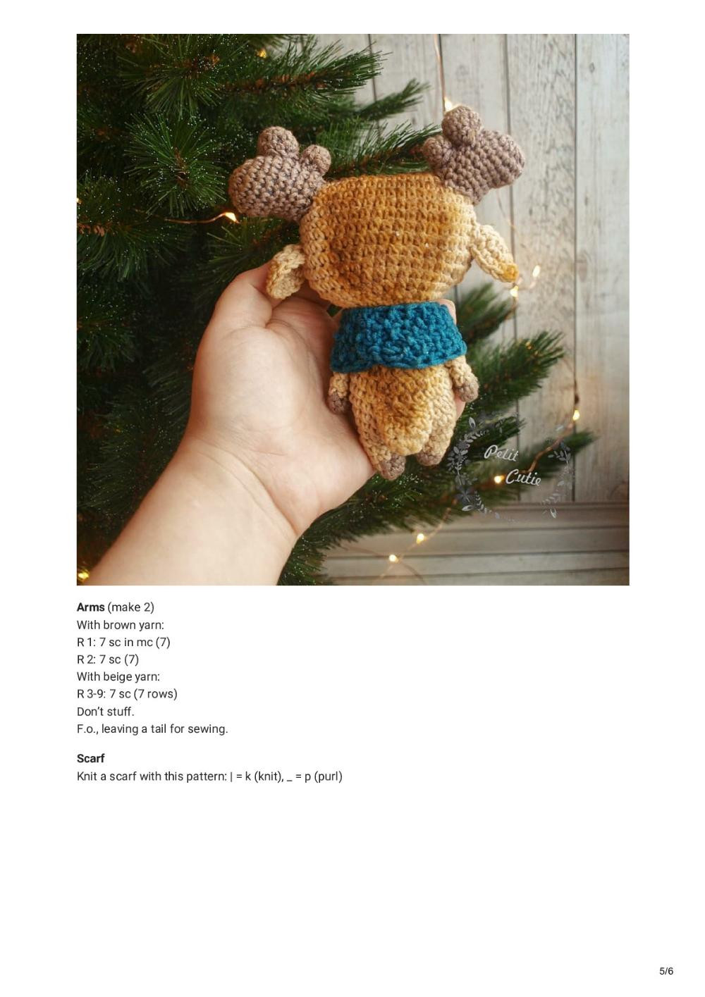 Crochet elk William amigurumi