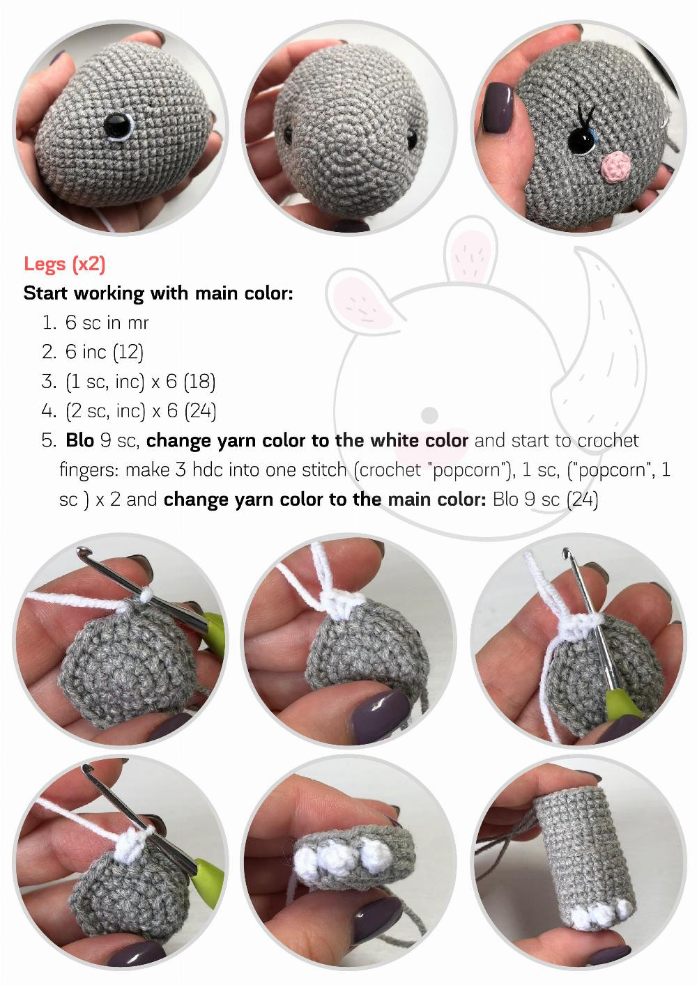 Crochet English Pattern "Rhinoceros"