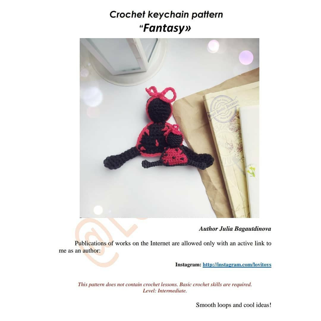 crochet keychain pattern fantasy