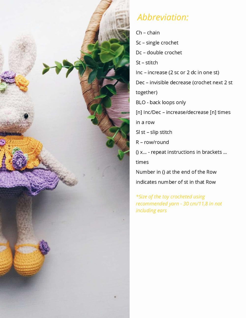 CROCHET PATTERN | APRIL 2018 Bunny April CROCHET PATTERN