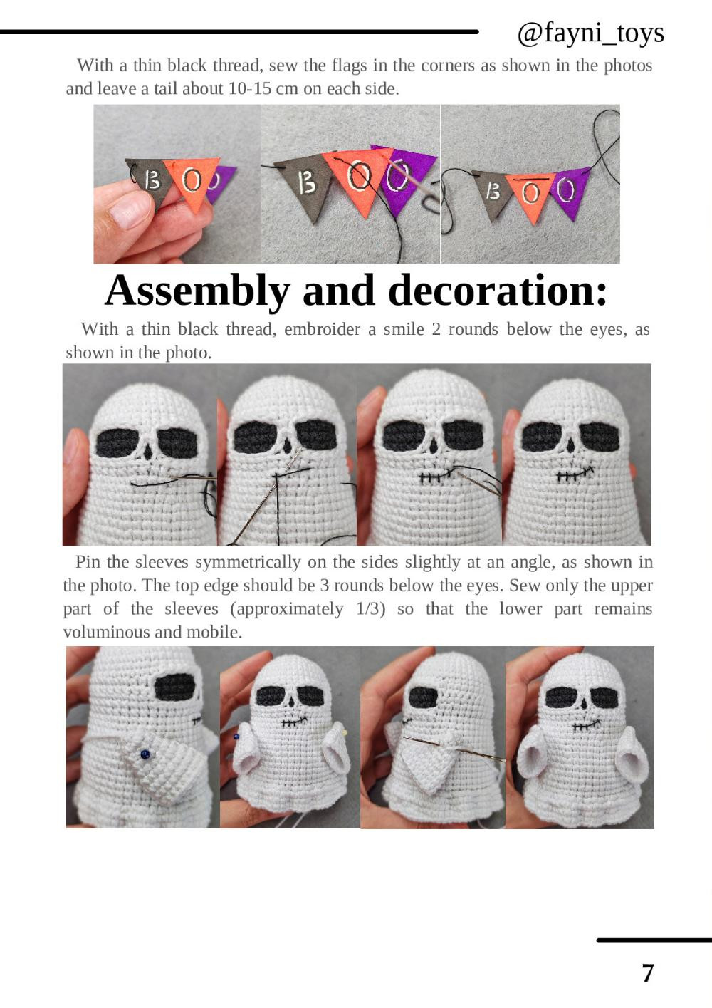 CROCHET PATTERN Boo Day Ghost