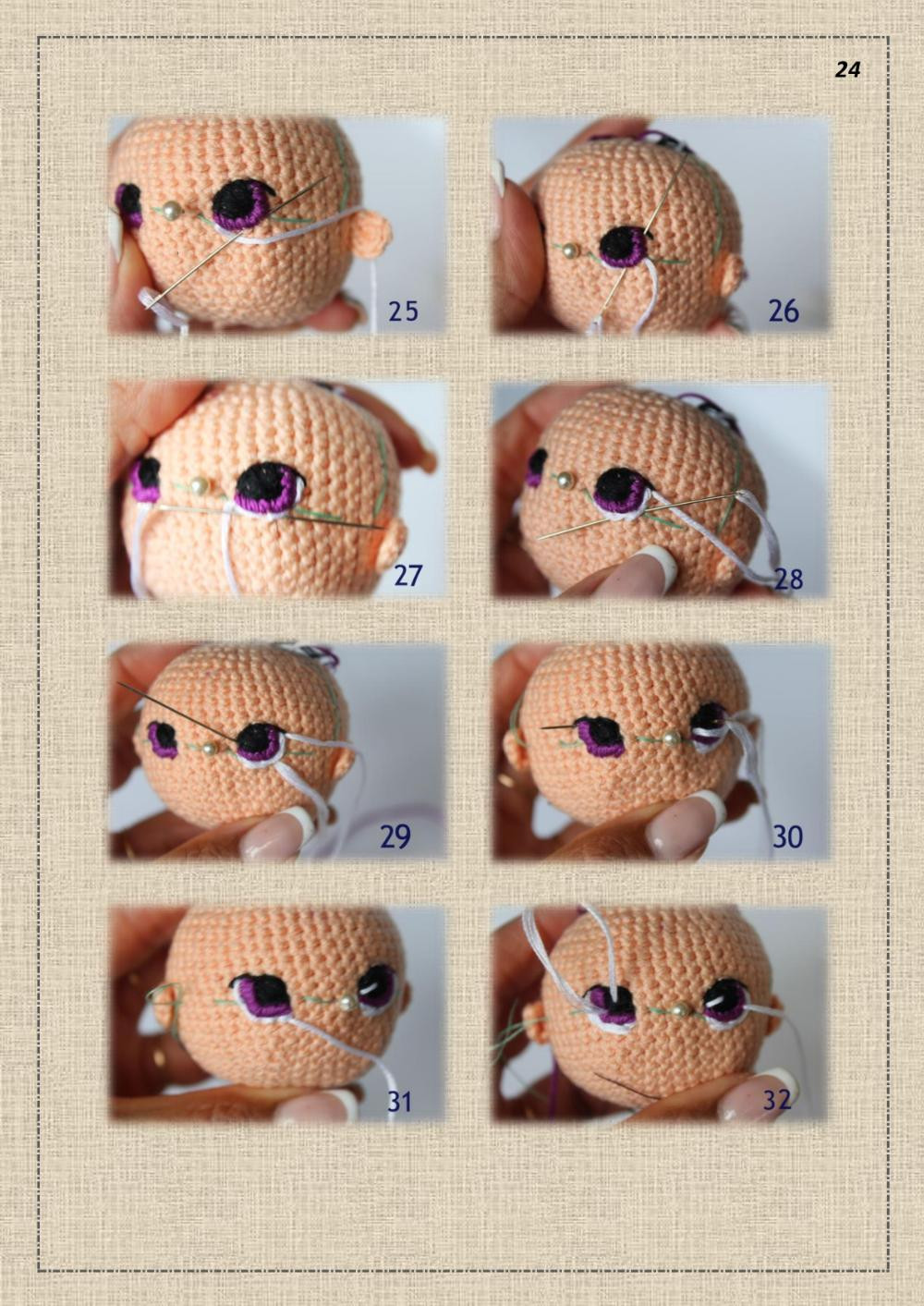 Crochet pattern doll Emilie