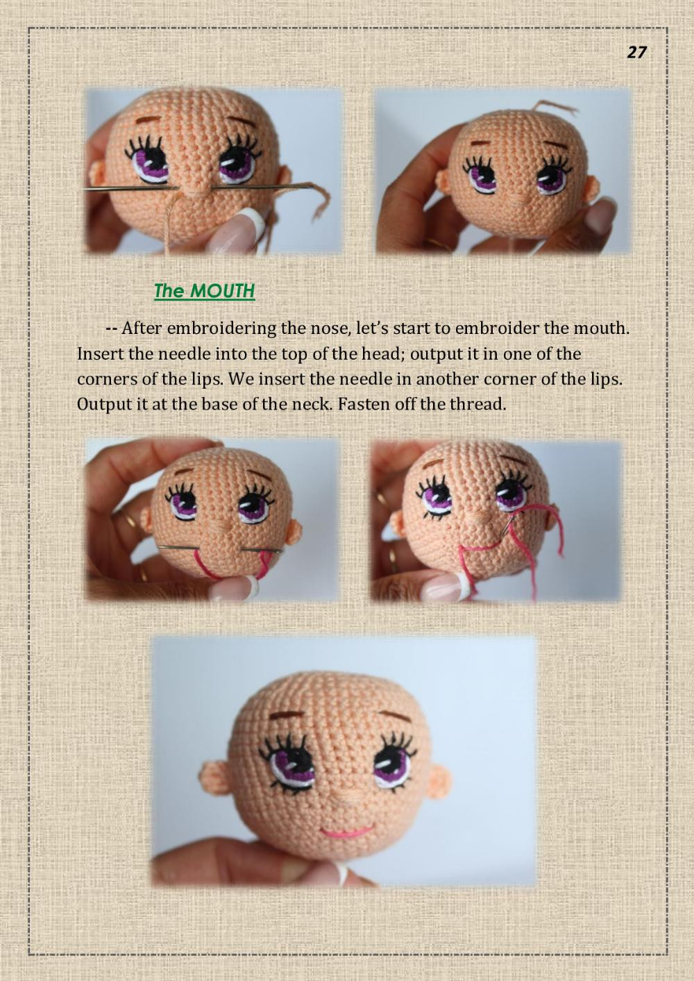 Crochet pattern doll Emilie