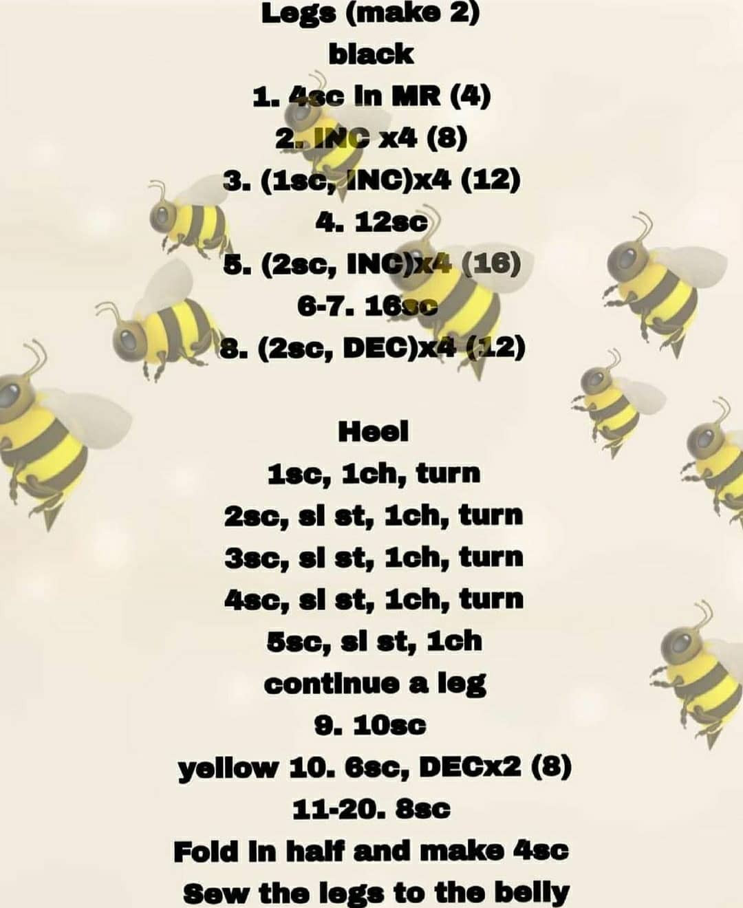 Crochet pattern for bee and honey jar