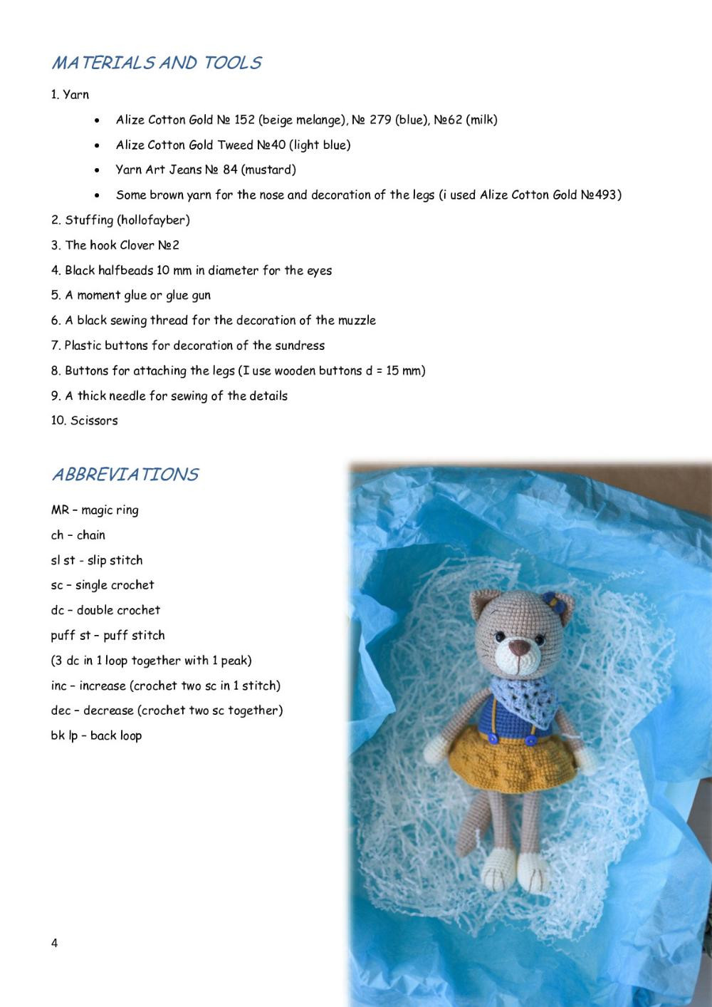 crochet pattern kitty berta