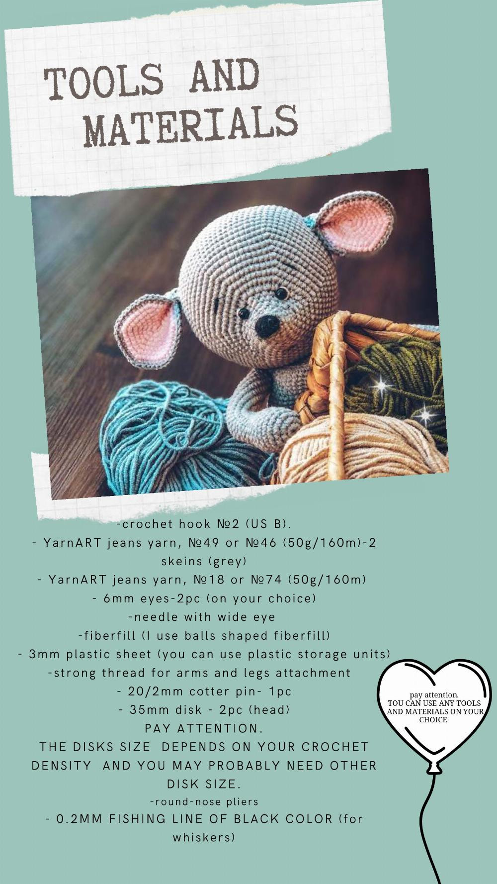 crochet pattern little mouse