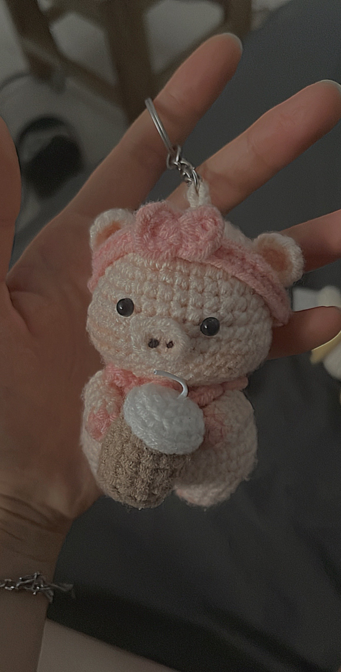 crochet pattern Pearl milk tea (pig)