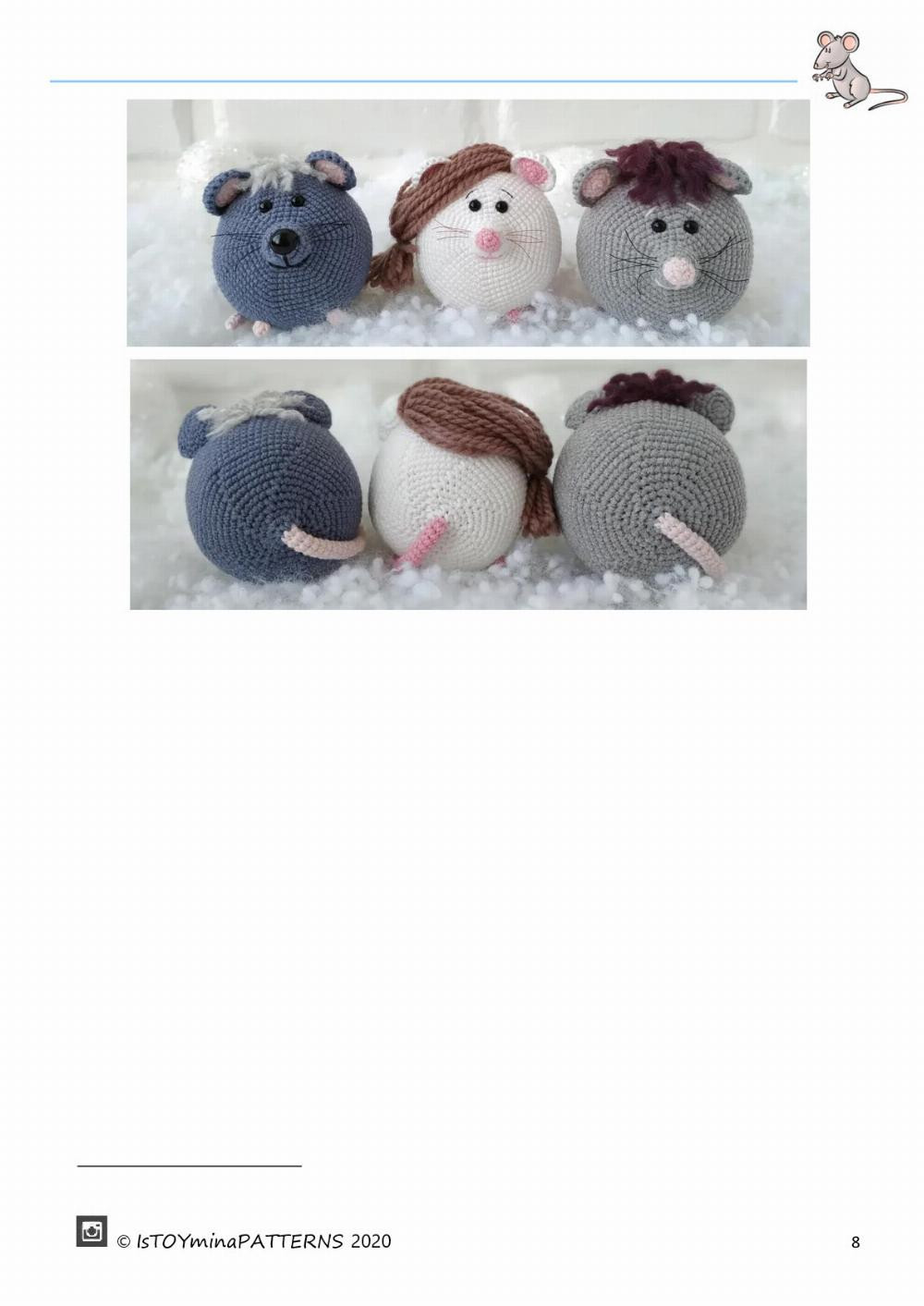 crochet pattern toy little round mouse