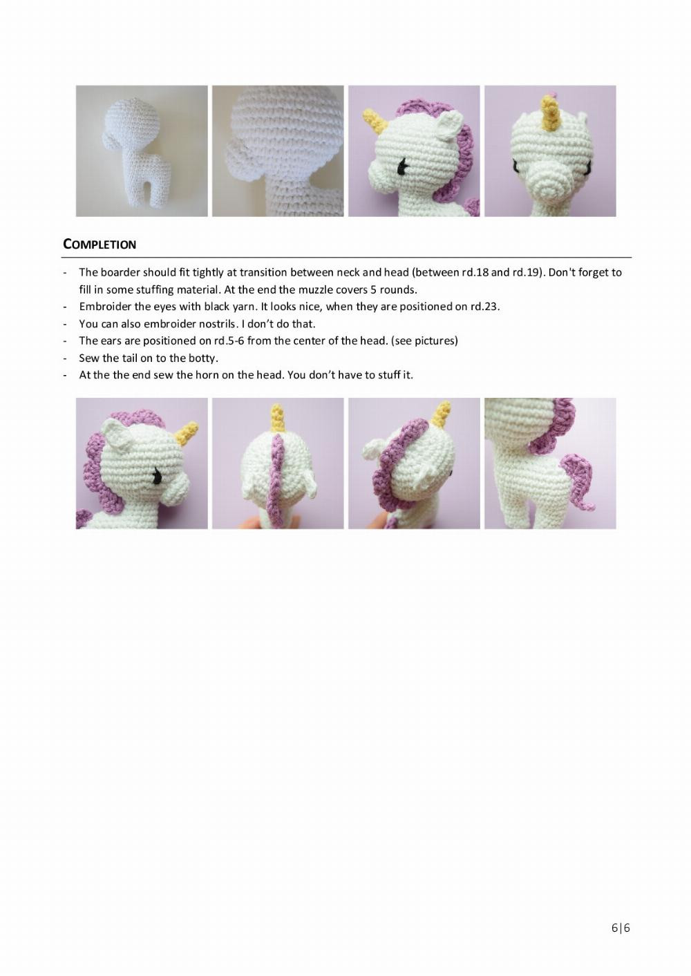 CROCHET PATTERN unicorn Elisa