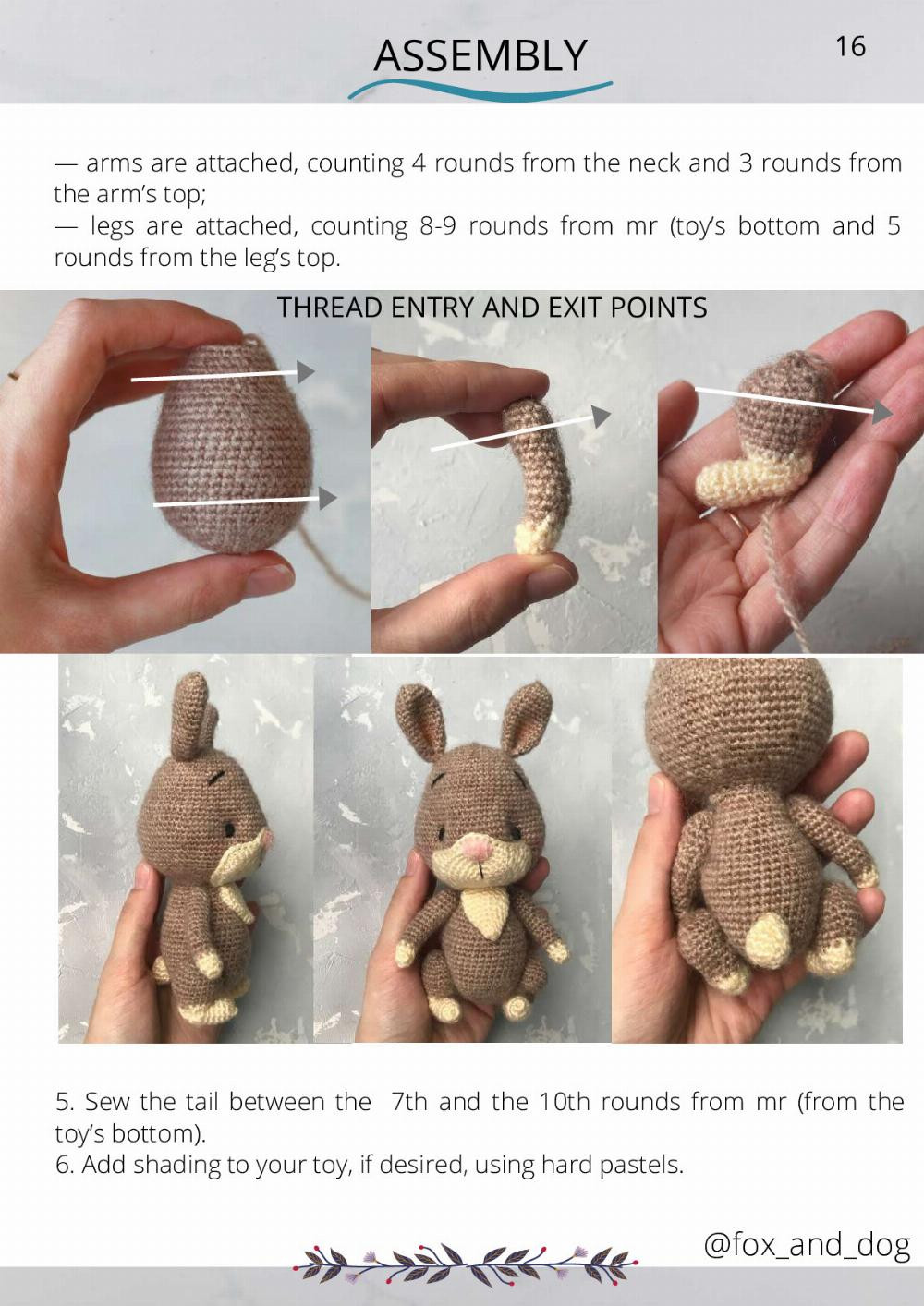 Crochet pattern Willy,the bunny