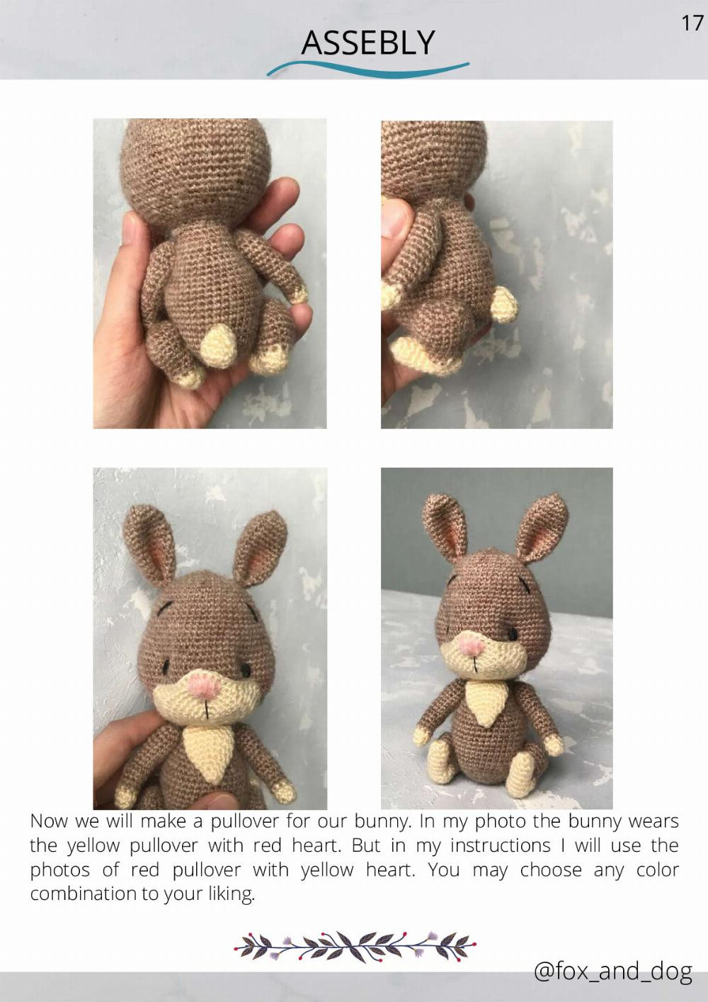 Crochet pattern Willy,the bunny