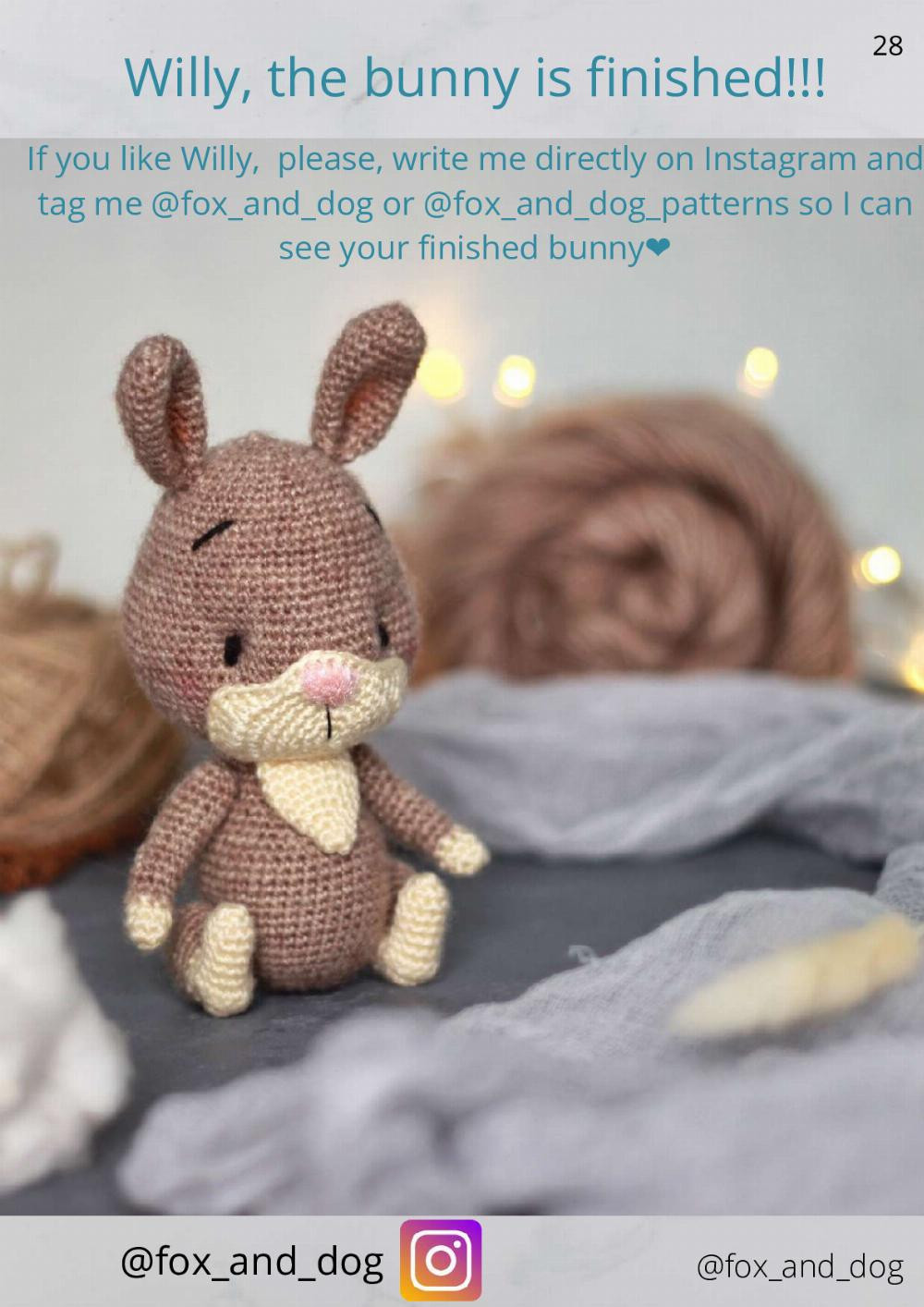 Crochet pattern Willy,the bunny