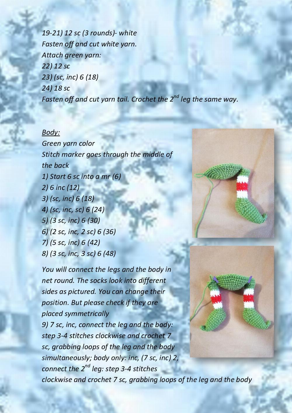 Crochet toy pattern Christmas Elf