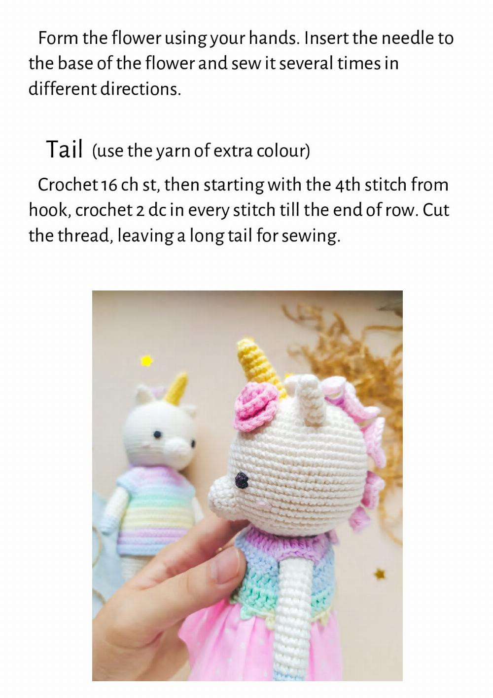 Crochet toy pattern Couple of unicorns