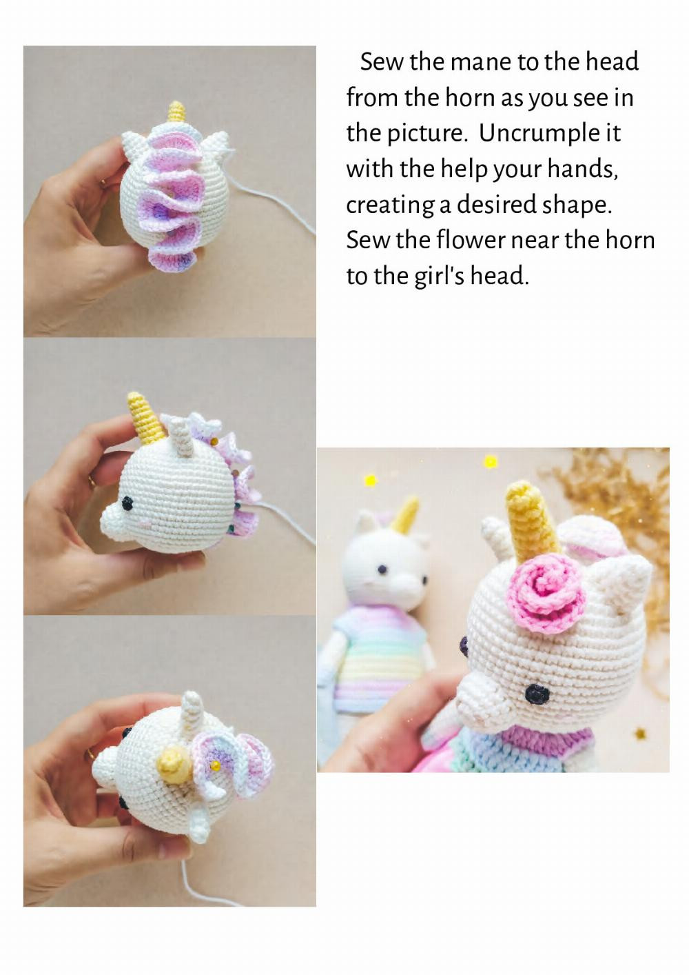 Crochet toy pattern Couple of unicorns