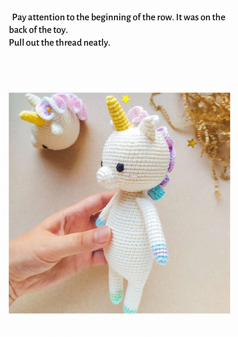 Crochet toy pattern Couple of unicorns