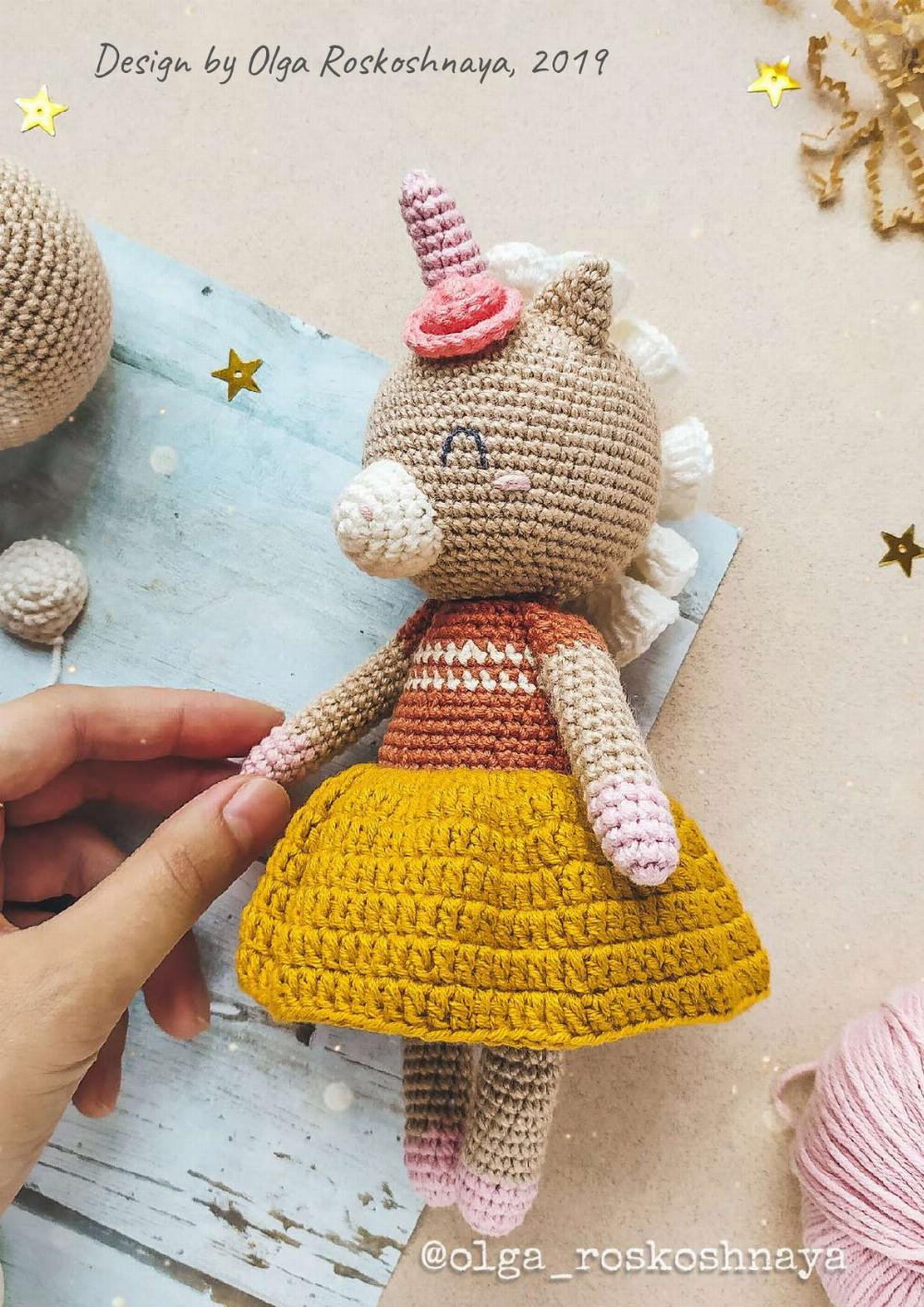 Crochet toy pattern Couple of unicorns