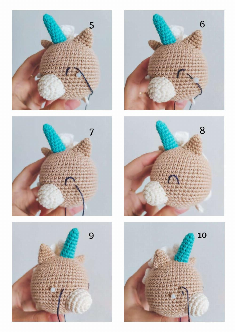 Crochet toy pattern Couple of unicorns