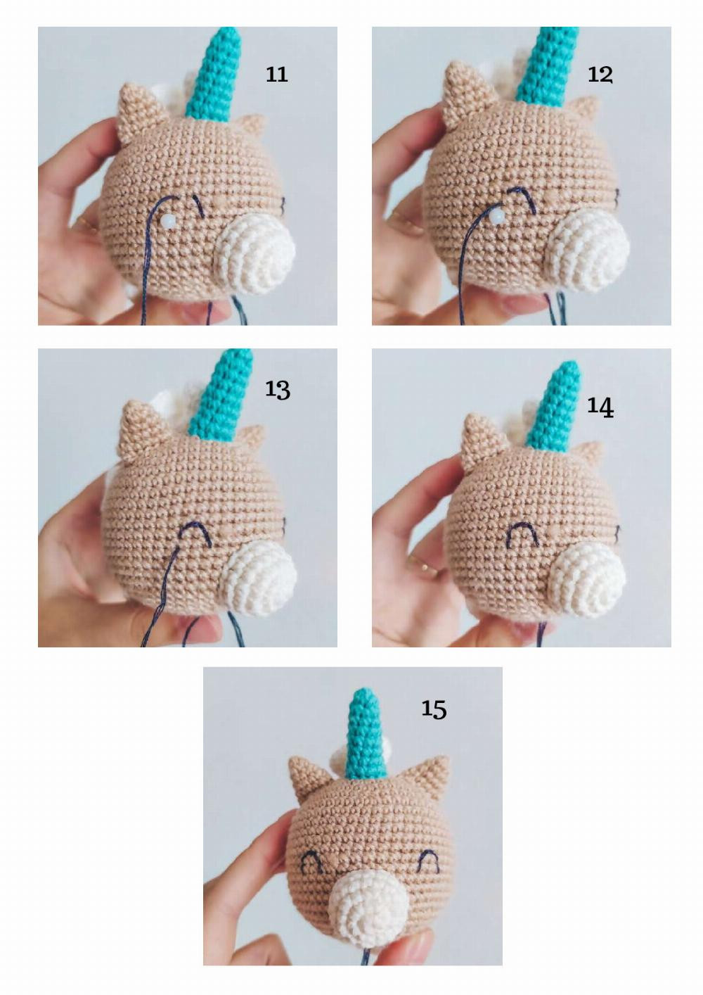 Crochet toy pattern Couple of unicorns