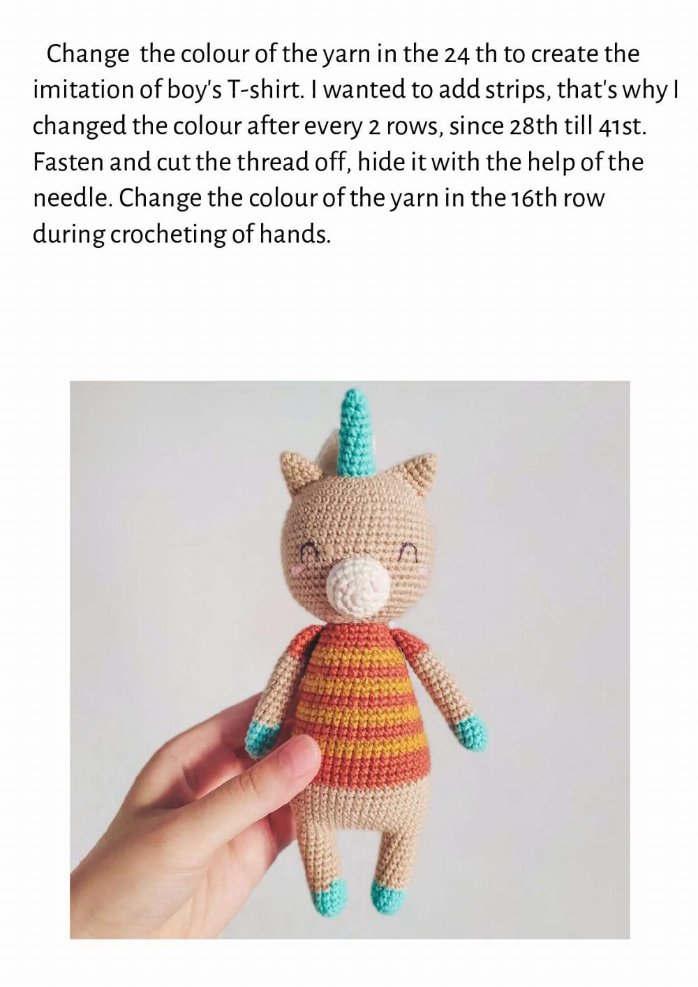 Crochet toy pattern Couple of unicorns