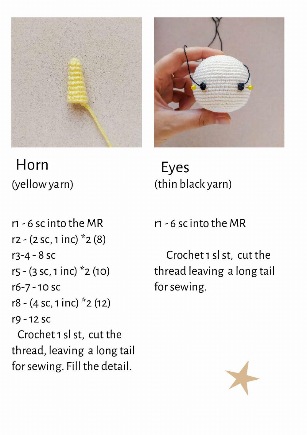 Crochet toy pattern Couple of unicorns