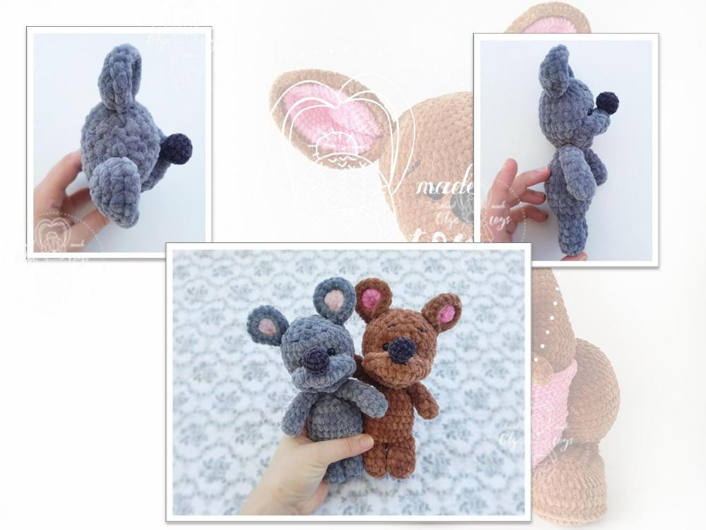Crochet toy pattern Kangaroo and her baby Final