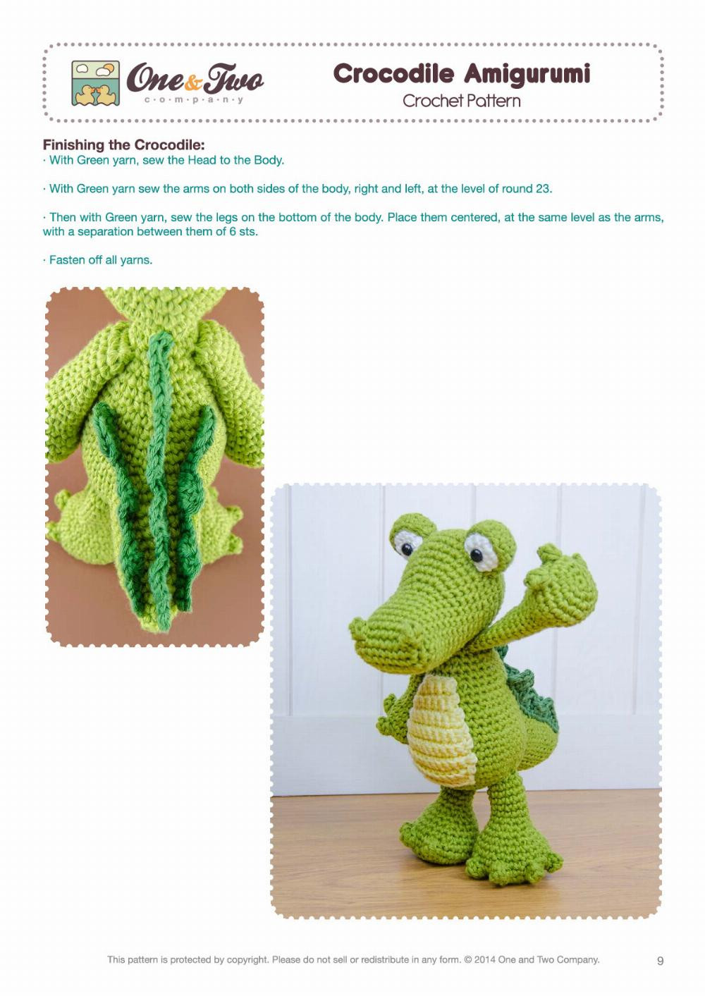 crocodile amigurumi crochet pattern
