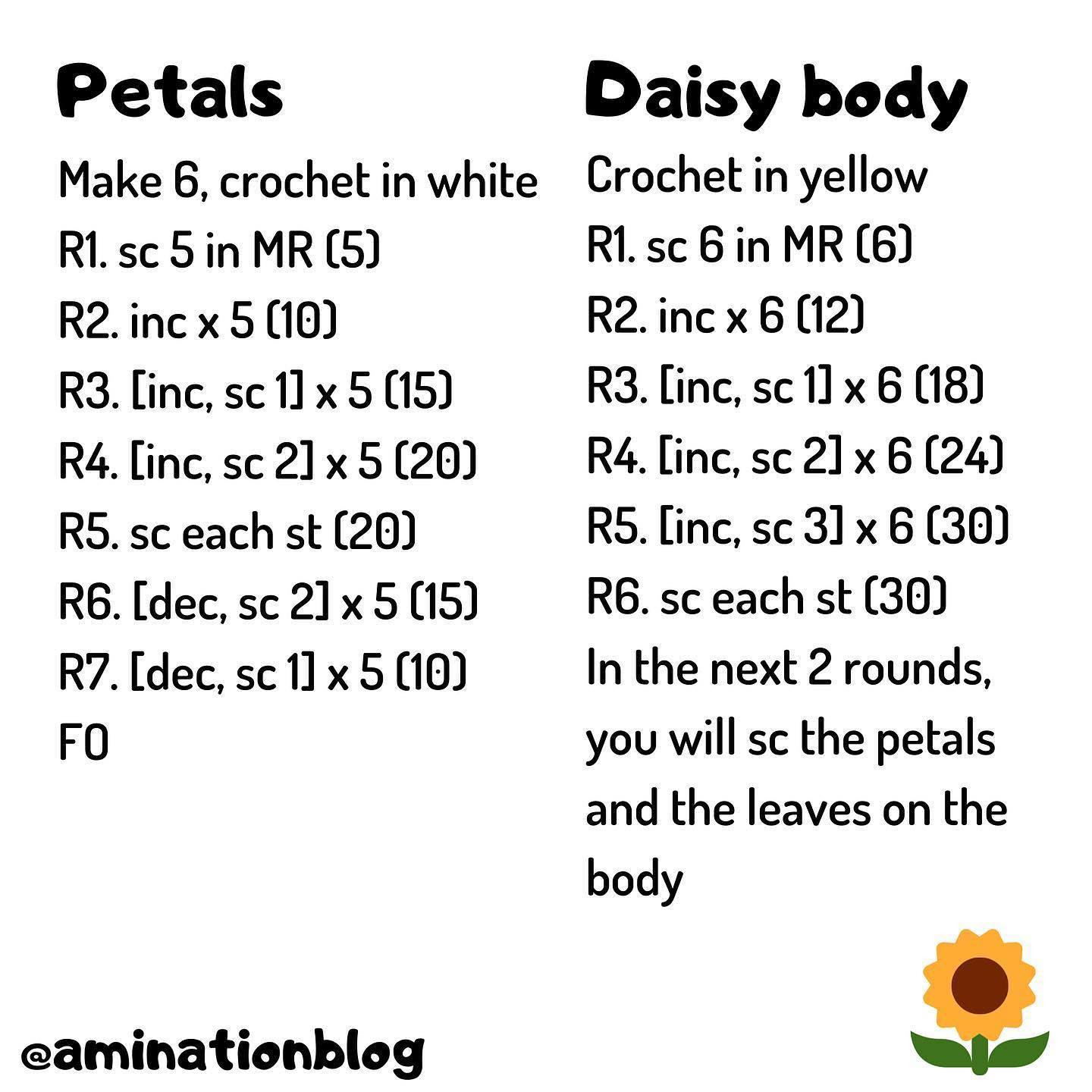 daisy crochet free pattern