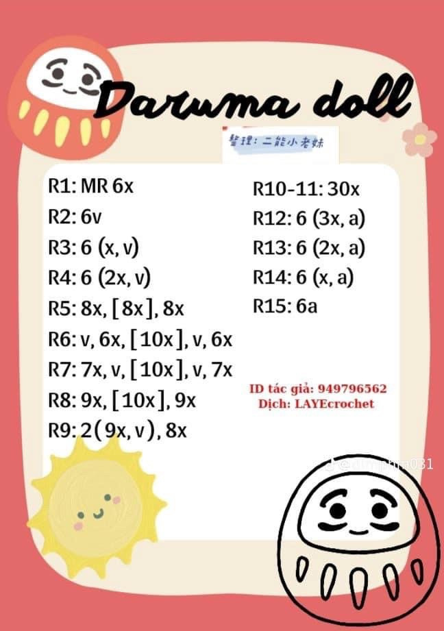 daruma doll, em bé vải móc khóa