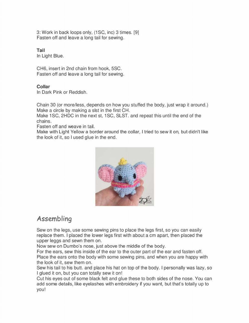 DUMBO UFUFY crochet pattern