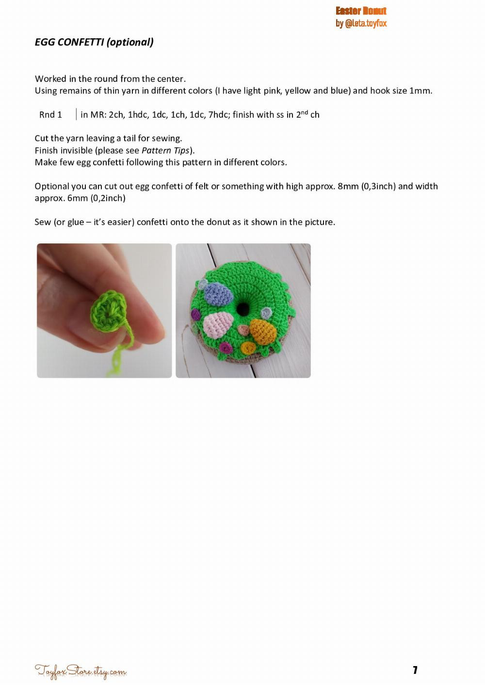 Easter Donut FREE crochet pattern