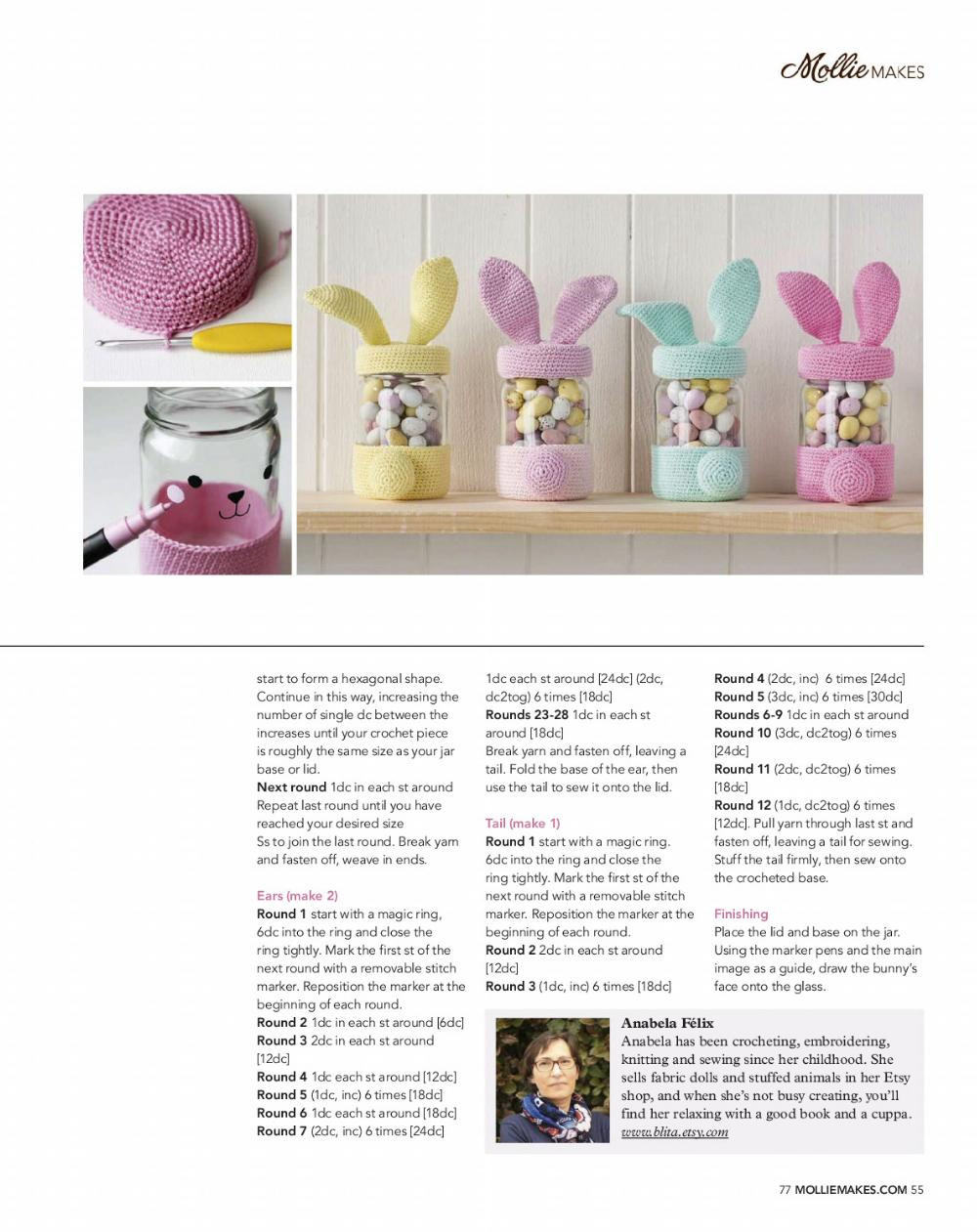 Easter parade Accessorise your kitchen with Anabela Félix’s cute crochet bunny