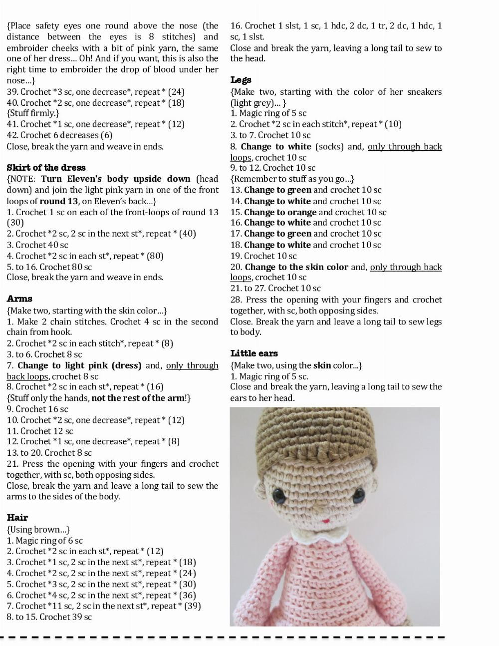 Eleven crochet pattern