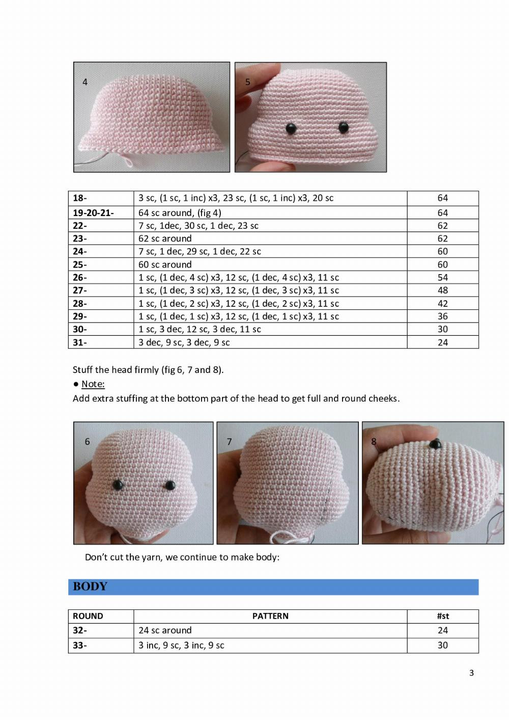 Emma the pig croceht pattern