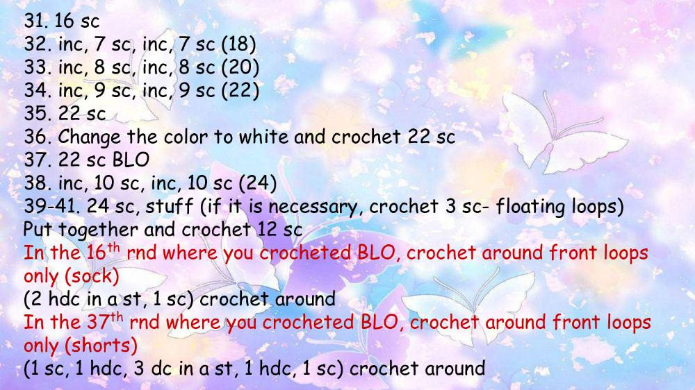 English crochet pattern Butterfly «Amelia»